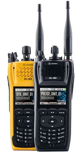 XL Converge 185P single-band portable radios with LTE, yellow and black